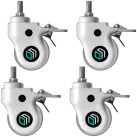 Wheel set with increased diameter ONKRON AWL-75W, white
