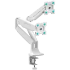 ONKRON Dual Monitor Desk Mount Stand for 13 to 32-Inch LCD LED Monitors up to 9 kg, White