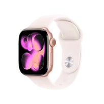 Apple Watch Series 11 GPS  Светлый розовый спортивный ремешок, S/M, 42мм, Rose Gold Aluminium