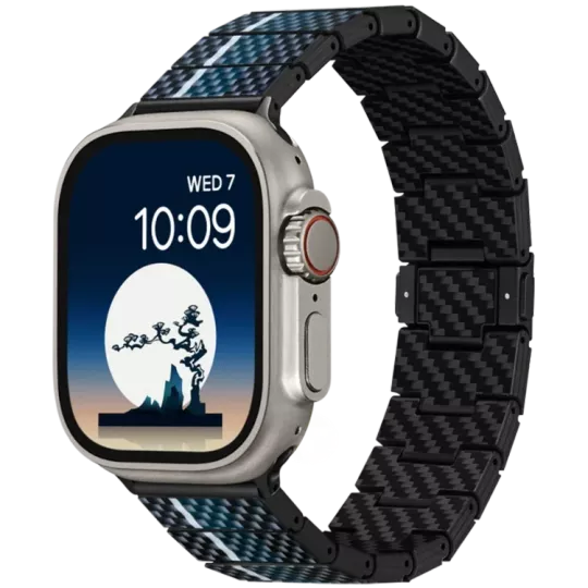 Kəmər PITAKA ChromaCarbon Band Moon for Apple Watch