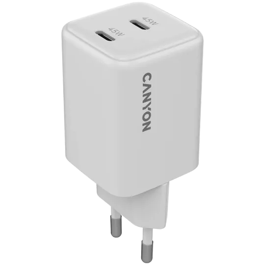 Power Adapter CANYON 2*USB-C, 45 W