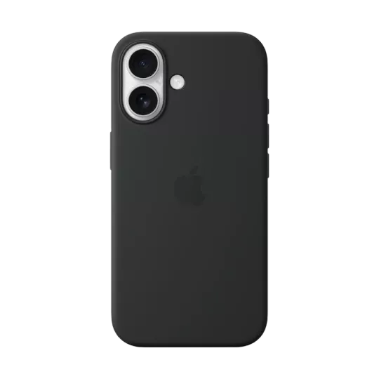 APPLE силиконовый чехол с MagSafe Чёрный для iPhone 16