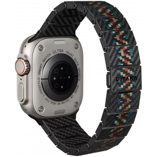 Kəmər PITAKA Carbon Fiber Watch Band Rhapsody for Apple Watch 44/45/49 mm