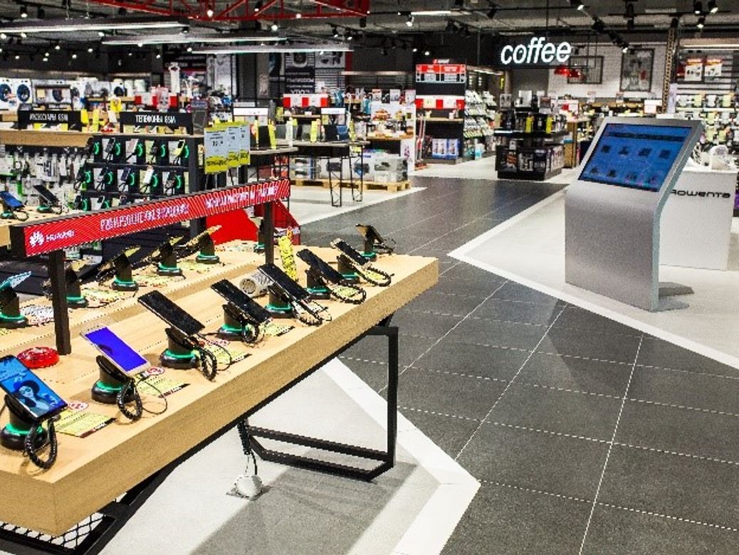 Electronics retail LED shelves project
