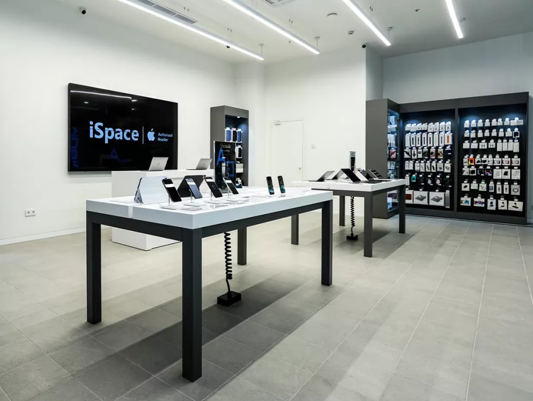 iSpace showrooms feature a service center offering Apple equipment repair services independently of warranty coverage