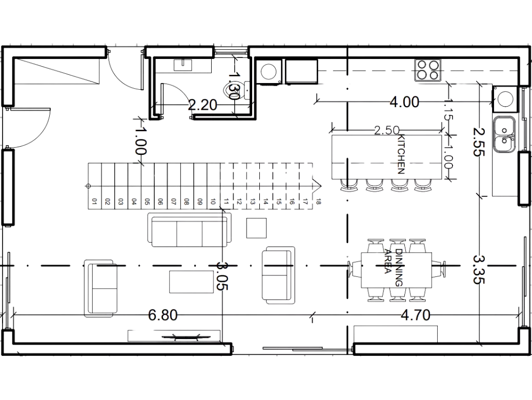Ground floor plan and schematics of MD168
