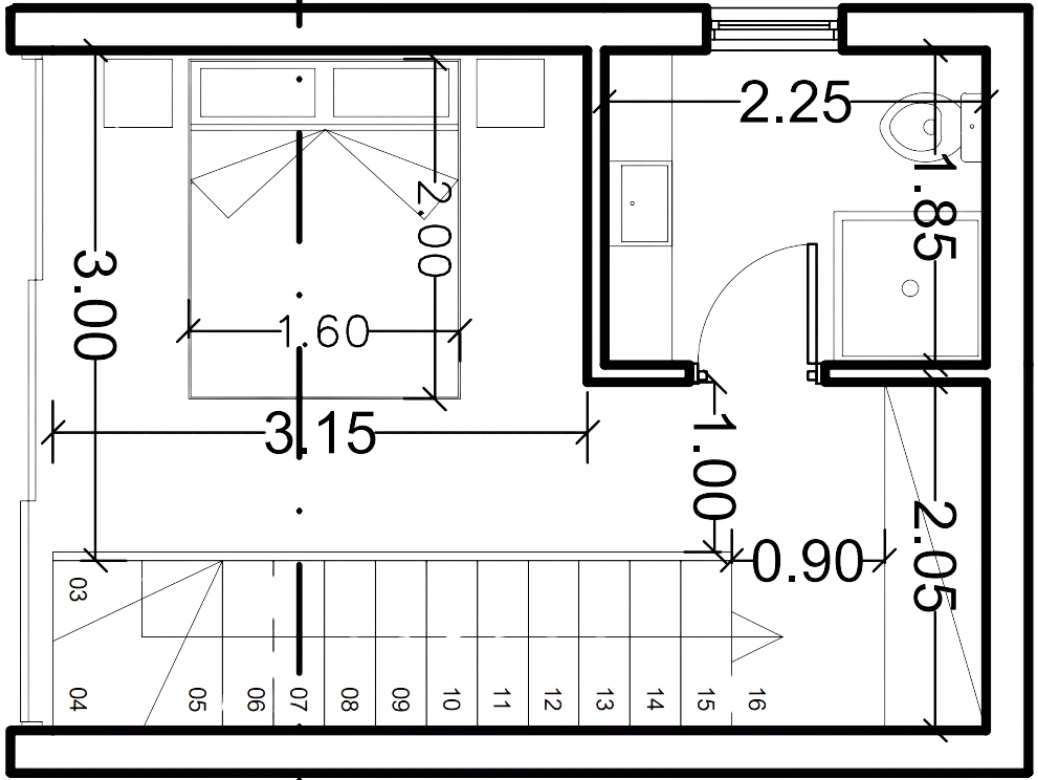 MD50 modular house first floor layout.
