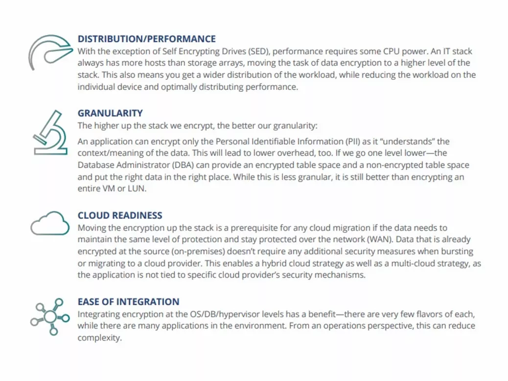 Additional Benefits of Encrypting up the Stack
