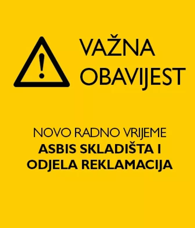 OBAVIJEST O NOVOM RADNOM VREMENU SKLADIŠTA I ODJELA REKLAMACIJA