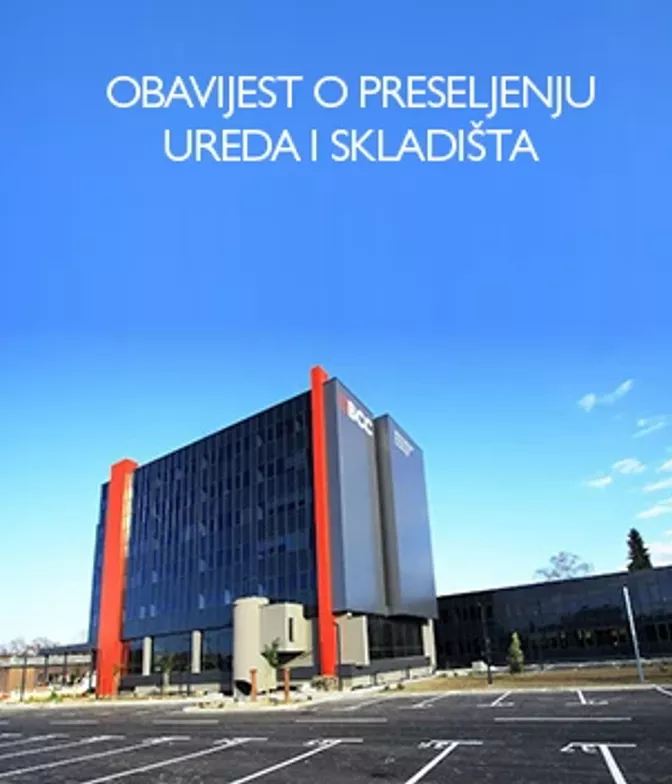 OBAVIJEST O PRESELJENJU UREDA I SKLADIŠTA