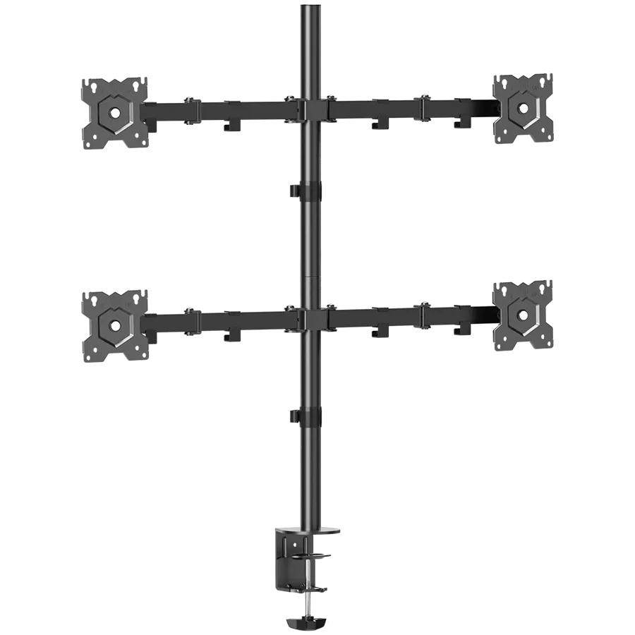 ONKRON Quad Monitor Stand for 13 to 34-Inch LCD LED OLED Screens up to 8 kg, Black