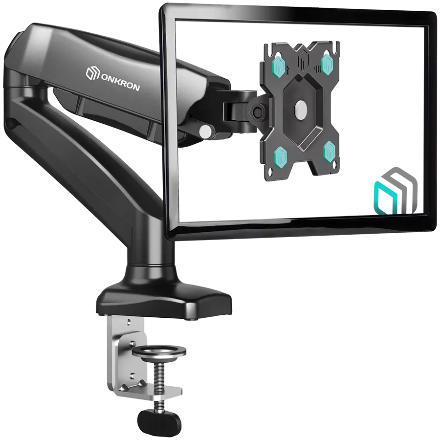 ONKRON Monitor Desk Mount for 13 to 32-Inch LCD LED OLED Screens up to 8 kg, Black