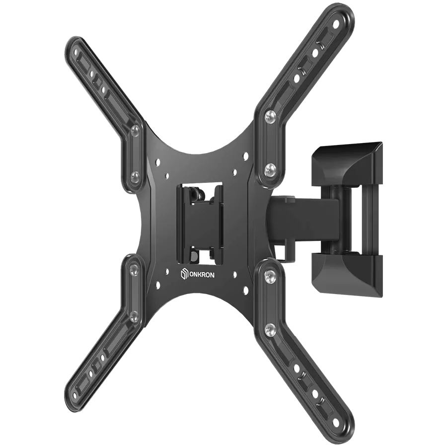 ONKRON Full Motion TV Wall Mount for 26 to 65-inch Flat Panel TVs Digital Panels 35 kg, Black