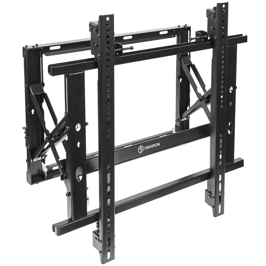 ONKRON Professional Wall Mount Solution for Video Walls Pop Out System 50''-70'', Black