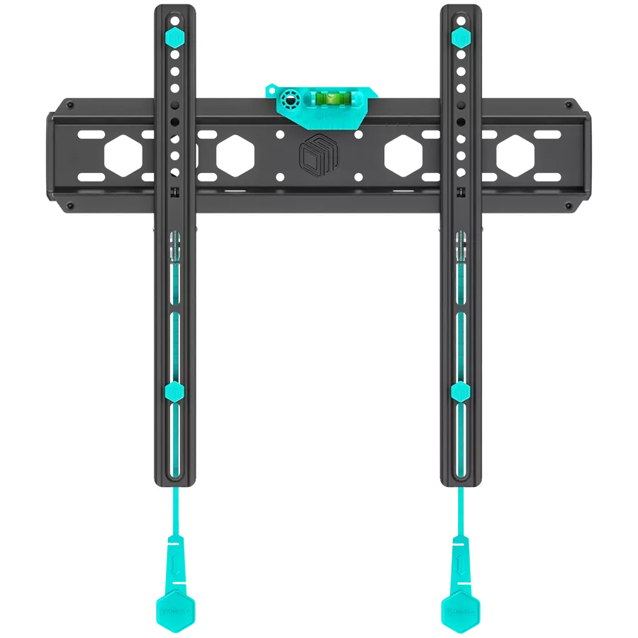 ONKRON Fixed TV Wall Mount for 32 to 65-inch Flat Panel TVs Digital Panels 56,8 kg, Black