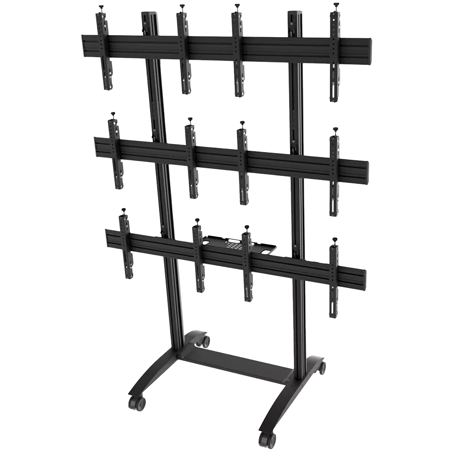 EDBAK VIDEO WALL TROLLEY, MODULAR 2X3, FOR SCREENS 50-57", LANDSCAPE