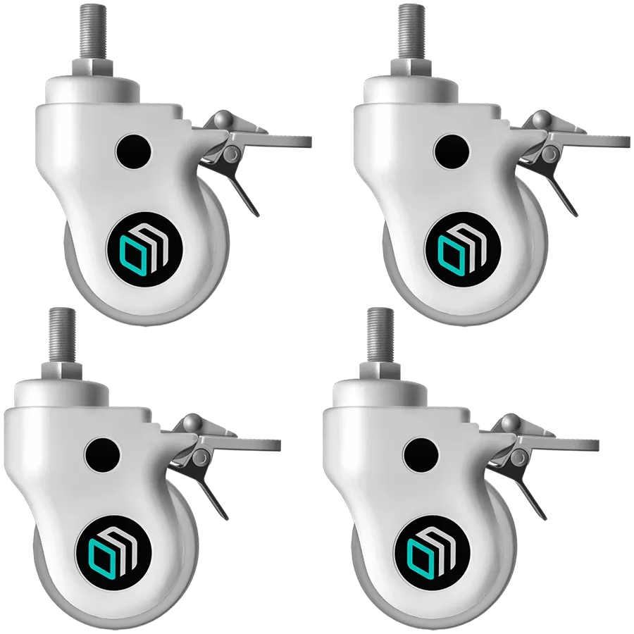 Wheel set with increased diameter ONKRON AWL-75W, white