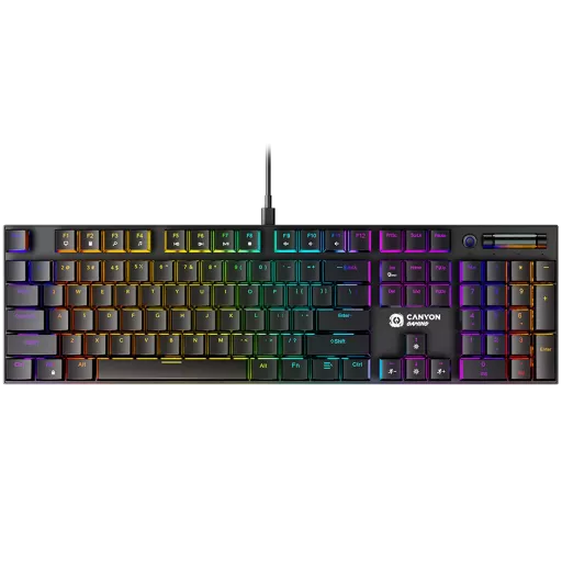 Игровая клавиатура CANYON Cometstrike GK-55 RGB Black (CND-SKB55-US)
