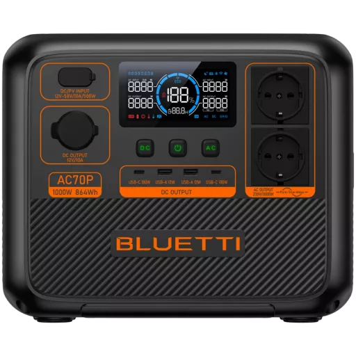 Портативная зарядная станция BLUETTI AC70P / 1000 Вт / 864 Вт⋅ч / LiFePO4