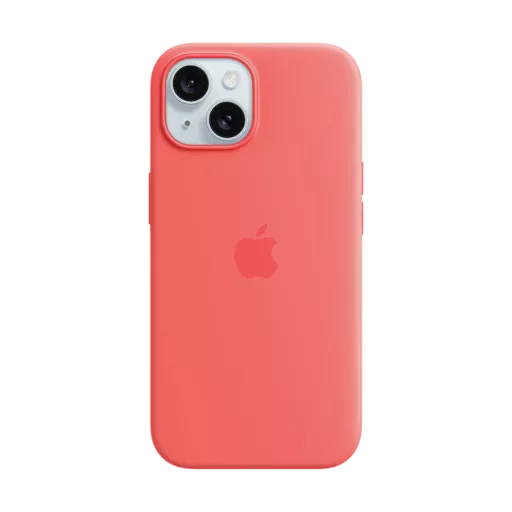 Apple Case Silicone Case with MagSafe Guava for iPhone 15