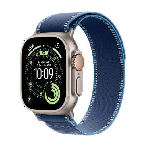 Apple Watch Ultra 3,  Blue/Bright Blue Trail Loop, S/M, 49мм, Natural