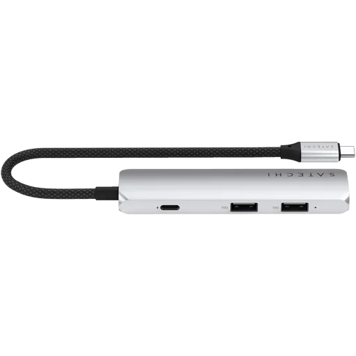 Многопортовый адаптер SATECHI Slim 4, Серебристый