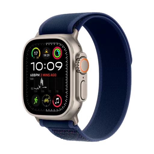 Apple Watch Ultra 2 2024  Синий Trail Loop, M/L, 49мм, Natural Titanium