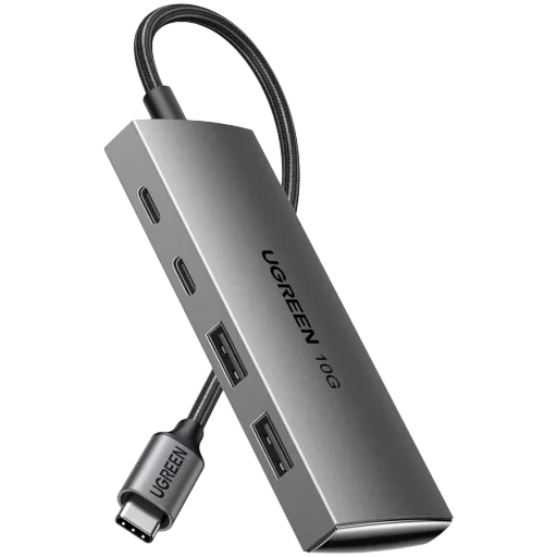 USB Hub UGREEN USB-C to 2xUSB-A + 2xUSB-C Մոխրագույն