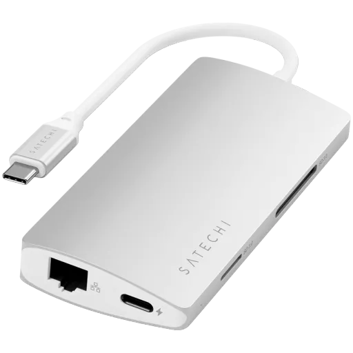 SATECHI  Multi-Port Adapter V2  Multiport Adapter  Արծաթագույն