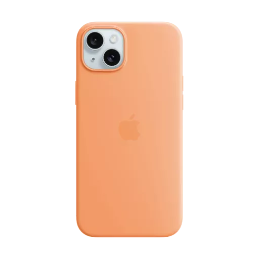 Apple Case Silicone Case with MagSafe Orange Sorbet for iPhone 15 Plus