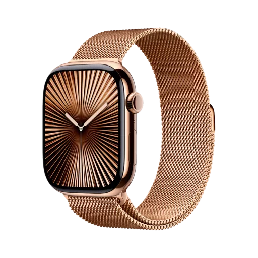 Apple Watch Series 10 GPS + Cellular  Gold Milanese Loop, 42mm, Gold
