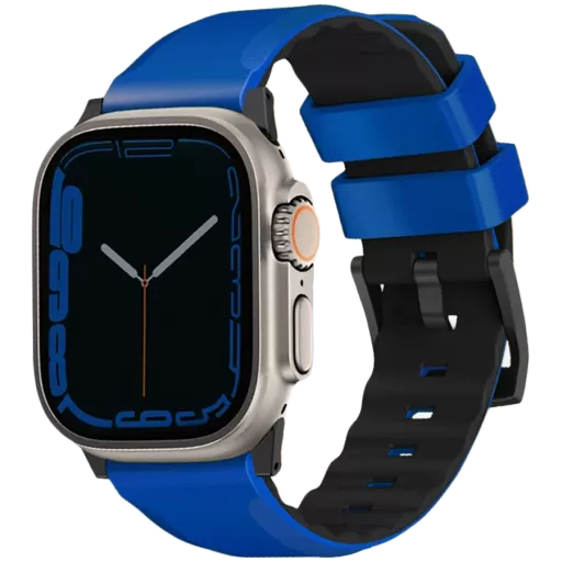 Band Extension UNIQ Linus Airosoft silicone strap for Apple Watch 49/45/44/42 Linus Racing Blue for Apple Watch 42/44/45/49 mm