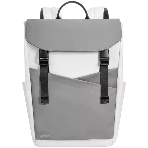 TOMTOC Backpack Slash-T64 Flip Laptop Backpack  Tephra Grey for MacBook Pro 16/Notebook up to 16"