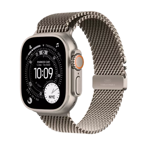 Apple Watch Ultra 3,  Natural Titanium Milanese Loop, L, 49мм, Natural