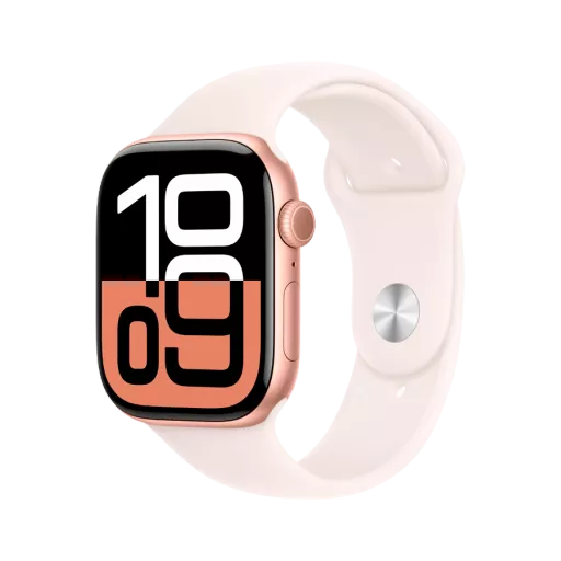 Apple Watch Series 10 GPS  Светлый розовый спортивный ремешок, S/M, 42мм, Розовое золото