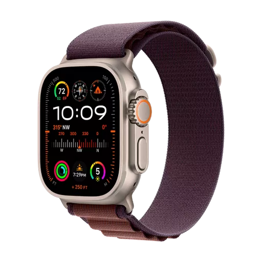 Apple Watch Ultra Series 2 GPS + Cellular Indigo Alpine Loop, Medium, 49mm, Natural