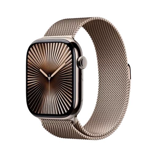 Apple Watch Series 10 GPS + Cellular  Natural Milanese Loop, 42mm, Natural