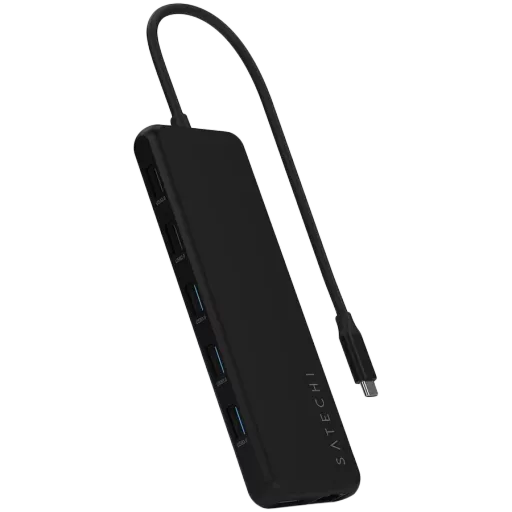 SATECHI 13-in-1 USB-C Triple Display Multiport Adapter Чёрный
