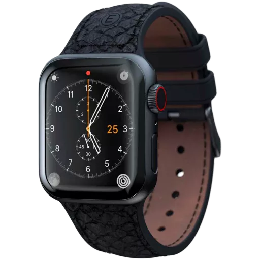 NJORD Salmon Leather Strap Dark for Apple Watch 40/41 Band Salmon Leather Strap Dark Gray for Apple Watch 40/41 mm