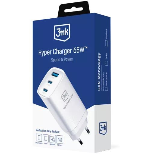 Սնուցման փոխարկիչ 3MK 3*USB/USB-C USB Type-A, 2*USB Type C, 65 Վտ