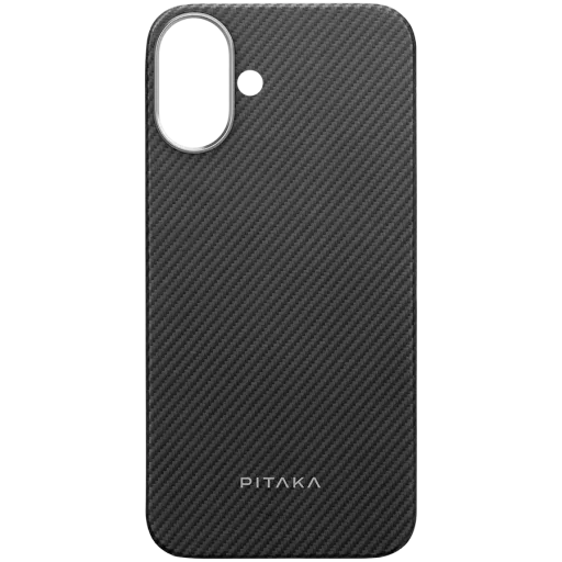 Husă PITAKA Ultra-Slim pentru iPhone 16 Plus, Black/Gray