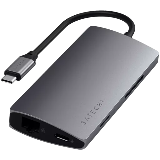 SATECHI  Multi-Port Adapter V2  Multiport Adapter  Space Gray
