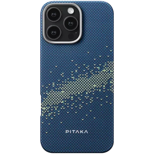 Protective Case PITAKA Tactile Woven with MagSafe Milky Way Galaxy for iPhone 16 Pro