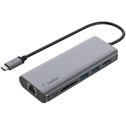 BELKIN  Док-станция Multiport Dock 6in1 Серый