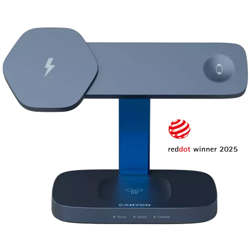 CANYON WCS-310 Беспроводное зарядное устройство, 15 Вт, Dark Grey/Blue