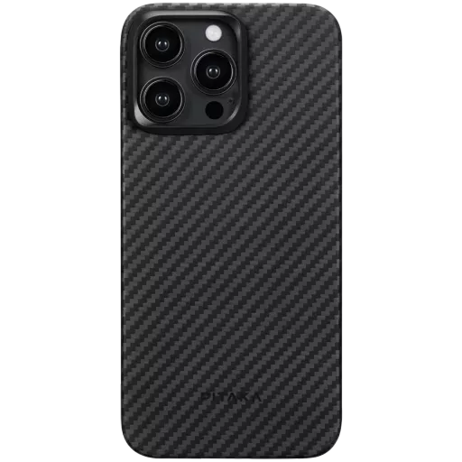 PITAKA Чехол MagEZ Case 4 с MagSafe Черный/Серый твилл для iPhone 15 Pro Max