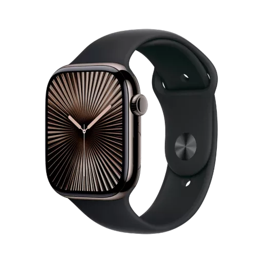 Apple Watch Series 10 GPS + Cellular  Спортивний ремінець чорного кольору, M/L, 46mm, Slate