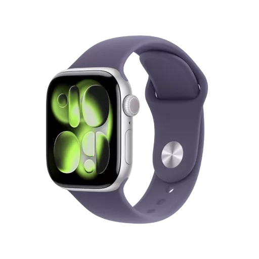 Apple Watch Series 11 GPS,  Purple Fog Sport Band, S/M, 42мм, Silver Aluminium