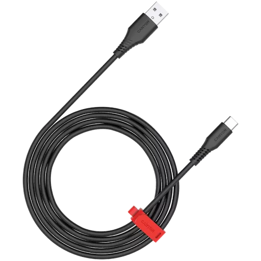 Кабель CANYON USB-C на USB, Чёрный, 1.2м
