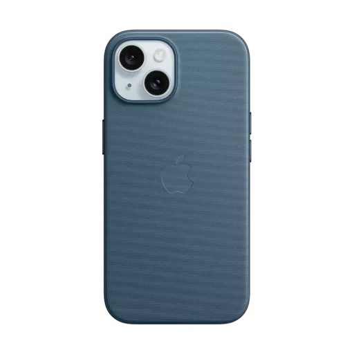 Apple Чехол FineWoven Case с MagSafe Pacific Blue для iPhone 15